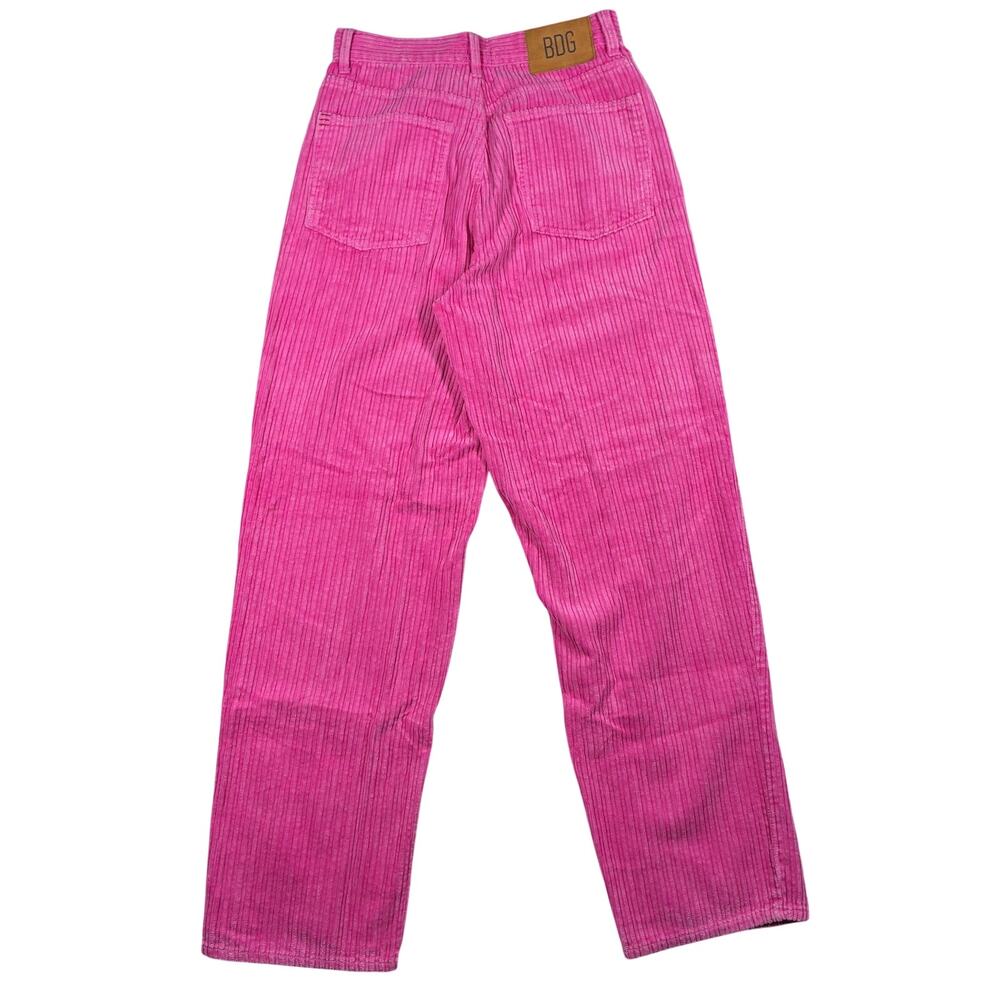 BDG Urban Outfitters Pants 28 Womens Pink High Rise Baggy Corduroy Straight Leg - Picture 2 of 9